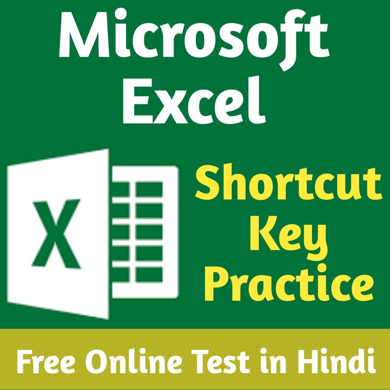 MS Excel – Shortcut Key Online Practice Test in Hindi | Learn More India