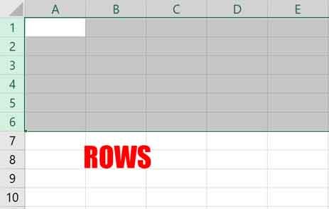 rows in excel in hindi