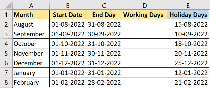 Example ETWORKDAYS.INTL Function in excel in Hindi